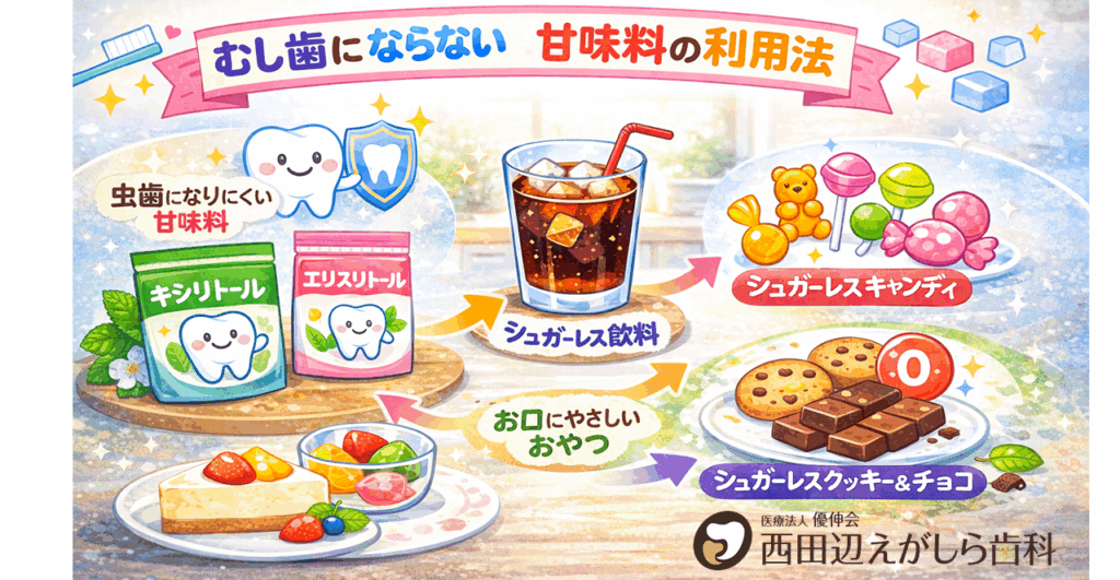 代用甘味料 キシリトール 虫歯 歯医者 西田辺えがしら歯科